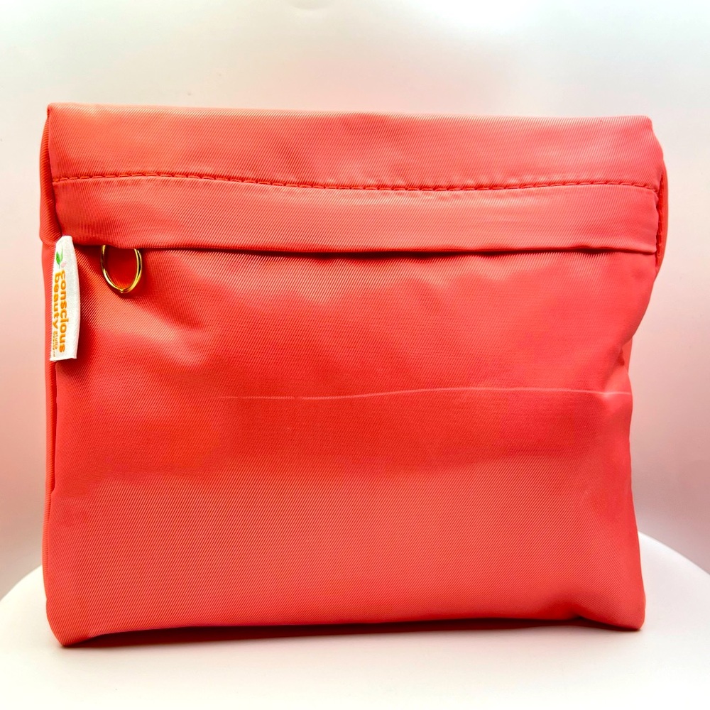 $4 🌸 Ulta Beauty ~ Salmon Colored Zipper Cosmetics Case ~ Makeup Bag ~ NEW